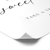Modern Elegant Script Love is Sweet Favors Poster (Hoek)