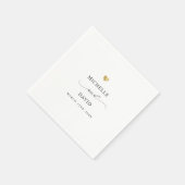 Modern Elegant Script Minimal Gold Wedding Servet (Hoek)