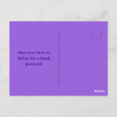Modern Elegant Script Naam & Monogram Ombre Paarse Briefkaart (Achterkant)