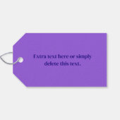 Modern Elegant Script Naam & Monogram Ombre Paarse Cadeaulabel (Achterkant Horizontaal)