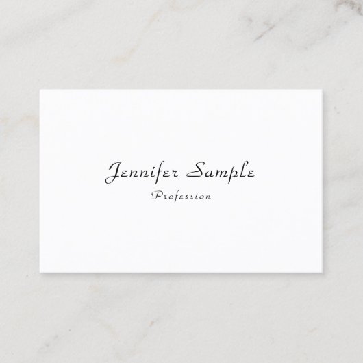 Modern Elegant Script Naam Professionele Sjabloon Visitekaartje (Voorkant)