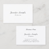Modern Elegant Script Naam Professionele Sjabloon Visitekaartje (Voorkant / Achterkant)