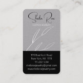 Modern Elegant Script Oorbel Display Kaart Houder Visitekaartje (Achterkant)