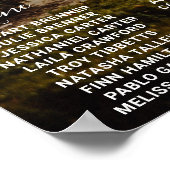 Modern Elegant Script Photo Wedding Seding Chart Poster (Hoek)