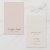 Modern Elegant Script Professional Eenvoudige Sjab Visitekaartje (Voorkant / Achterkant)