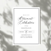 Modern Elegant Script Retirement Celebration Kaart