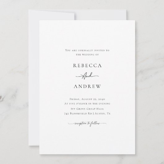 Modern Elegant Script Rustieke Fotobruiloft Kaart (Achterkant)