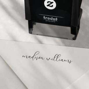 Modern Elegant Script Signature Gepersonaliseerd Zelfinktende Stempel