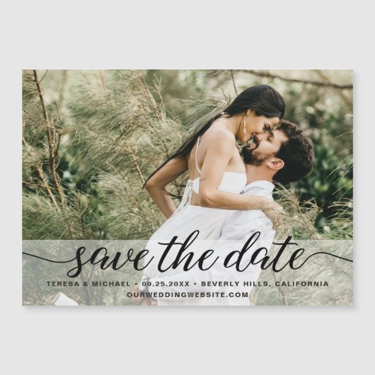 Modern Elegant Script swashes Fotobruiloft (Voorkant)