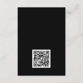 Modern Elegant Script Trouwdetails QR-code Informatiekaartje (Achterkant)