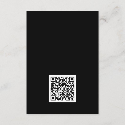 Modern Elegant Script Trouwdetails QR-code Informatiekaartje (Achterkant)