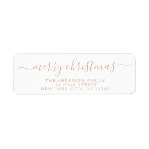 Modern Elegant Script Typografie Merry Kerstry Etiket