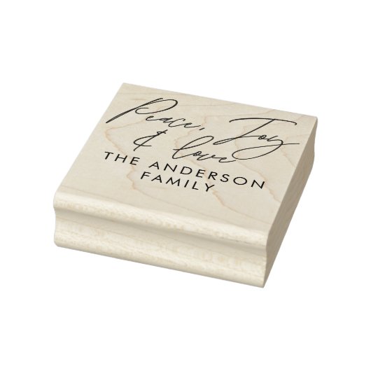 Modern elegant script vakantie gepersonaliseerd 	rubberstempel (Stempel)