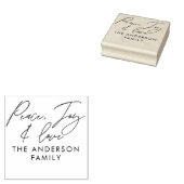 Modern elegant script vakantie gepersonaliseerd 	rubberstempel (Gestempeld)