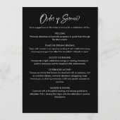 Modern Elegant Script Viering van het leven begraf Programma (Achterkant)