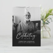 Modern Elegant Script Viering van het leven begraf Programma (Staand voorkant)