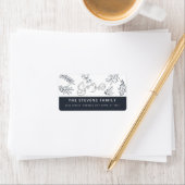 Modern elegant script vreugde winter botanische kl etiket (Insitu)