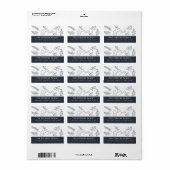 Modern elegant script vreugde winter botanische kl etiket (Full Sheet)