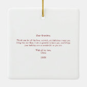 Modern Elegant Script Vrolijk Kerstfeest Oma Keramisch Ornament (Achterkant)