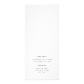 Modern Elegant Script Wedding Menu (Achterkant)