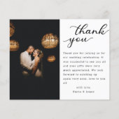 Modern Elegant Script Wedding Photo (Voorkant)