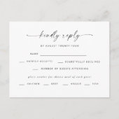 Modern Elegant Script Wedding RSVP Briefkaart (Voorkant)