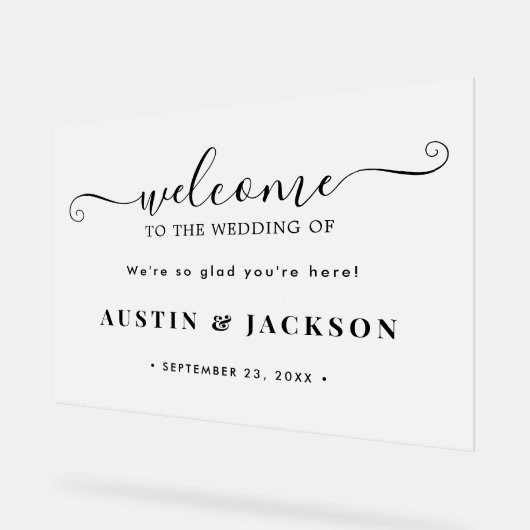 Modern Elegant Script Wedding Welcome  (Angle)