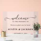 Modern Elegant Script Wedding Welcome  (Mariage)