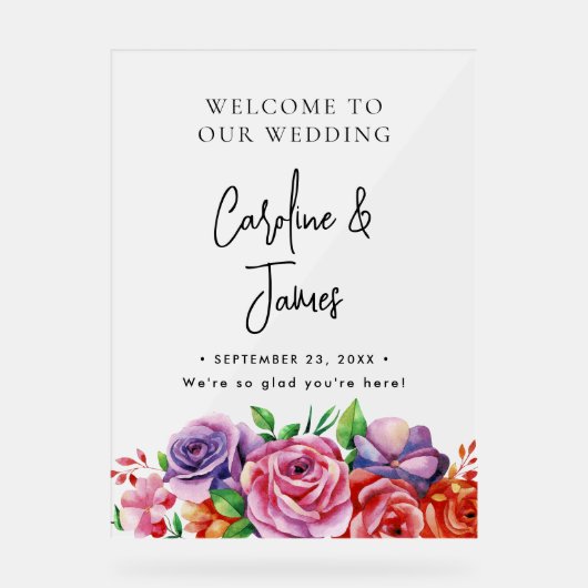 Modern Elegant Script Wedding Welcome  (Recto)