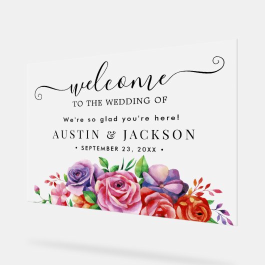Modern Elegant Script Wedding Welcome  (Angle)