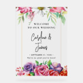Modern Elegant Script Wedding Welcome  Acrylic Sig (Recto)