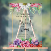 Modern Elegant Script Wedding Welcome  Acrylic Sig (Neutre)