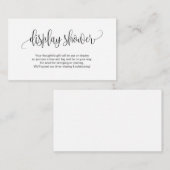 Modern elegant script, zwart lettertype, Display S Informatiekaartje (Voorkant / Achterkant)