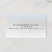 Modern Elegant Silver Glitter Bokeh Ombre Visitekaartje (Achterkant)