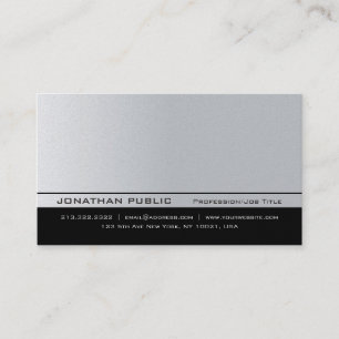 Modern Elegant Silver Premium - Parelfinering Visitekaartje