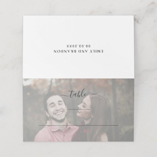 Modern Elegant Simple Photo Wedding Folded (Buitenkant ongevouwen)