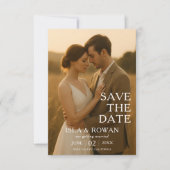 Modern Elegant Simple Photo Wedding Save The Date (Voorkant)