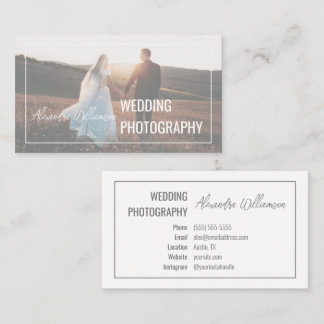 Modern Elegant Simple Photo Weduwfotograaf Visitekaartje