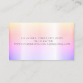 Modern Elegant Simple Silver Lotus Ombre Visitekaartje (Achterkant)