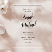 Modern Elegant Simple Wedding Acryl Uitnodigingen