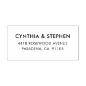 Modern Elegant Simple Wedding Return Address Rubberstempel (Afrduk)