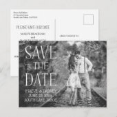 Modern Elegant slaat de datum op Aankondigingskaart (Voorkant / Achterkant)