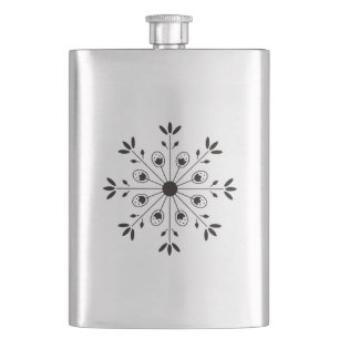 Modern Elegant Sneeuwvlok Zwart Flacon