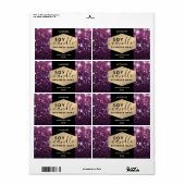 Modern elegant sparkle script kaarle label (Full Sheet)