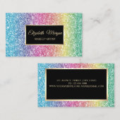 Modern elegant stijlvol Glitter Ombre Lijst Visitekaartje (Voorkant / Achterkant)