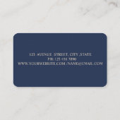 Modern elegant stijlvol, goud, wit visitekaartje (Achterkant)