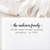 Modern Elegant Stijlvol Klassiek Zwart Script Fami Etiket (Insitu)