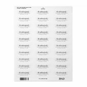 Modern Elegant Stijlvol Klassiek Zwart Script Fami Etiket (Full Sheet)