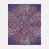 Modern & Elegant Stijlvol Mandala Boho Donker Paar Fleece Deken (Voorkant)