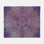 Modern & Elegant Stijlvol Mandala Boho Donker Paar Fleece Deken (Voorkant (Horizontaal))